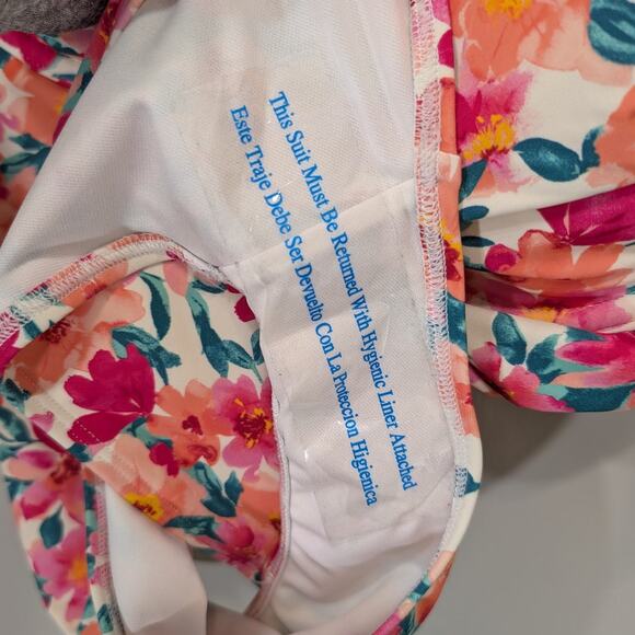 Shade&Shore Bathing Suit Floral Romantic Whimsy Playful Resort Cruise - Size M - Picture 6 of 7